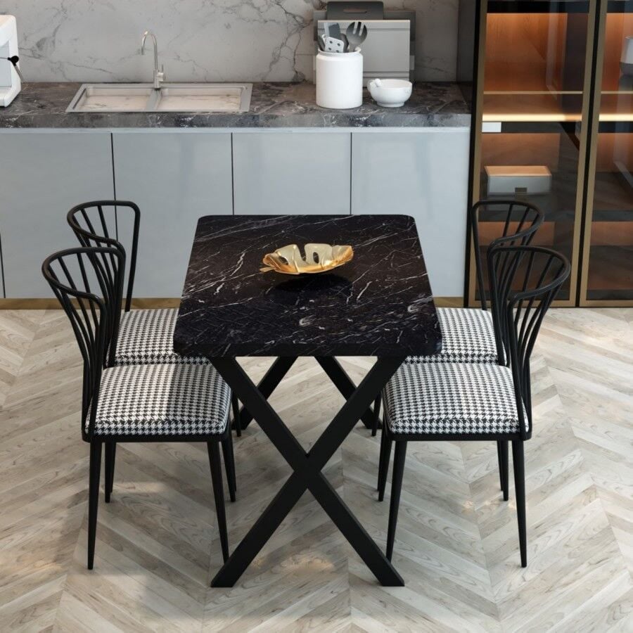 MASA SANDALYE TK.4 SAND. X AYAKLI 70x110CM BENDIR