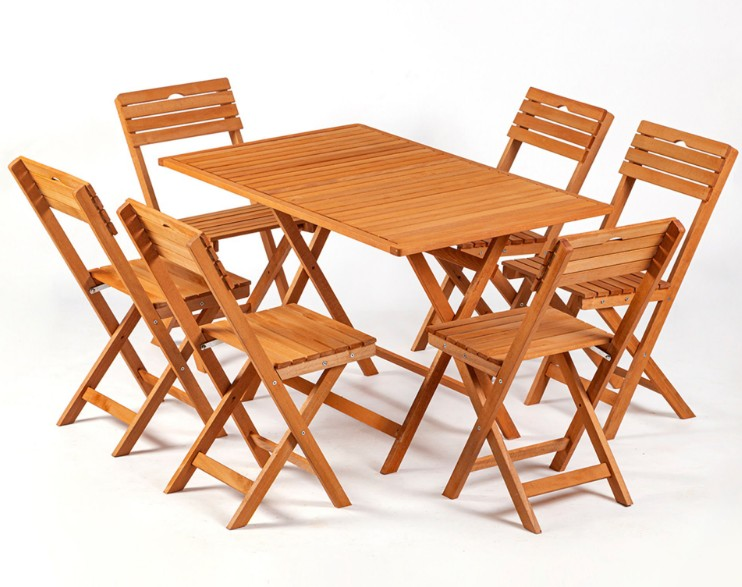 MASA SANDALYE KATLANIR SET 6+1