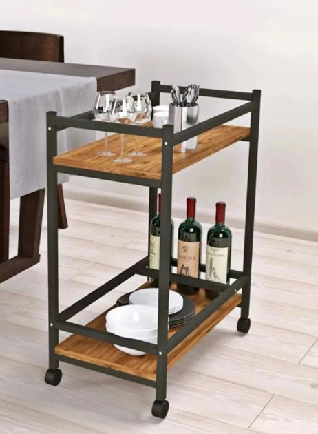 SERVİS ARABASI TEKERLEKLİ ÇAM 60*34*76CM