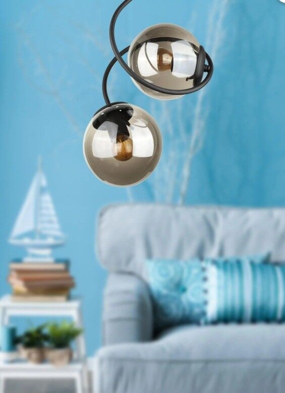 AVİZE İKİLİ DRAGON FÜME CAM SİYAH