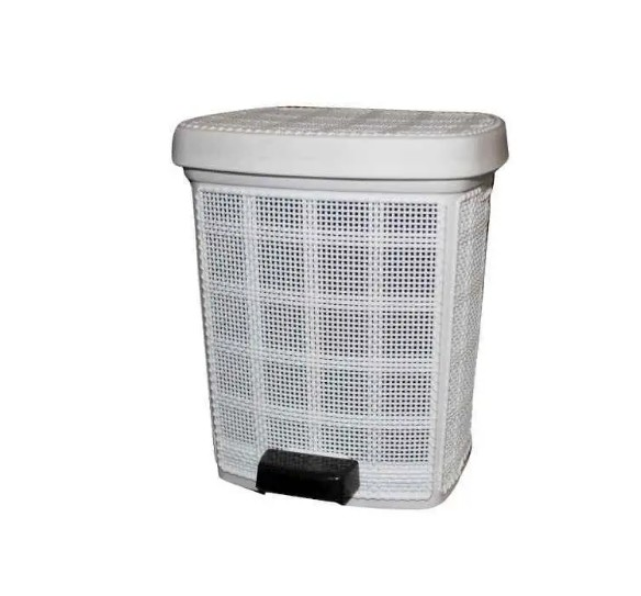NET*/ ÇÖP KOVASI PEDALLI 3LÜ JÜT SET BEYAZ