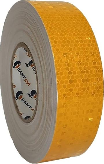 İKAZ BANDI REFREKTÖRLÜ ARAÇ ARKASI TURUNCU 5*25M