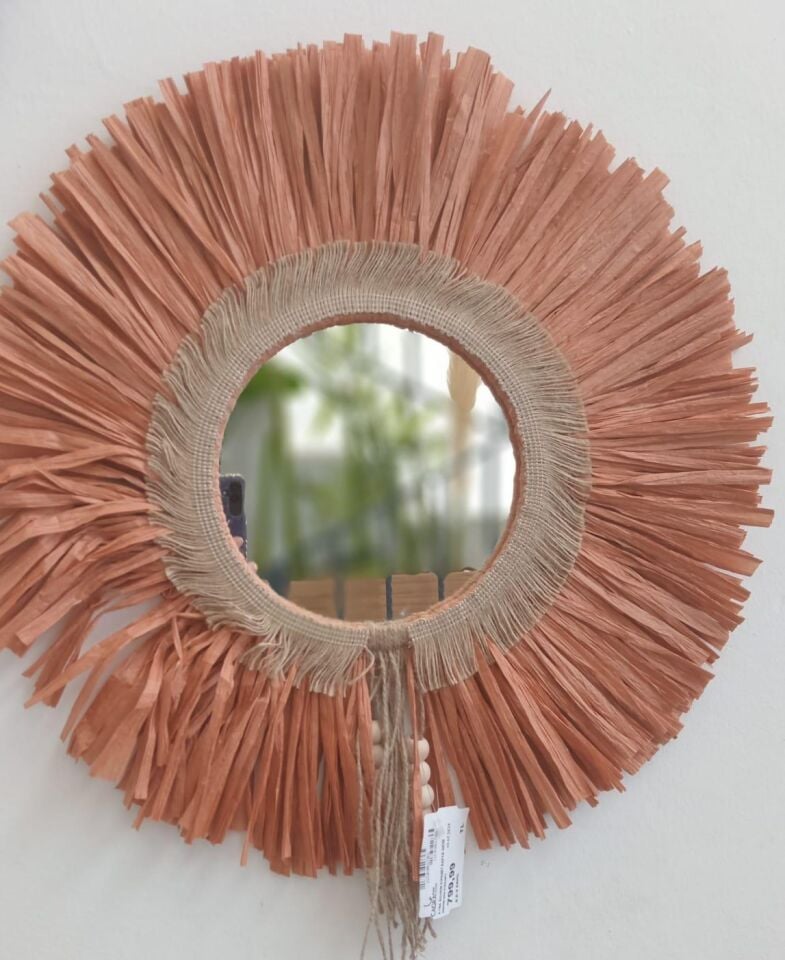 AYNA BOHEM KİREMİT RAFYA 50CM