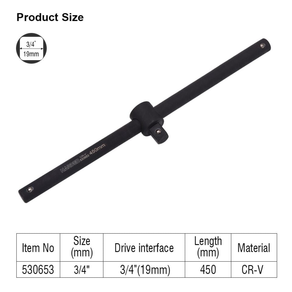 LOKMA ANAHTAR KOLU ''T'' 450MM 3/4''