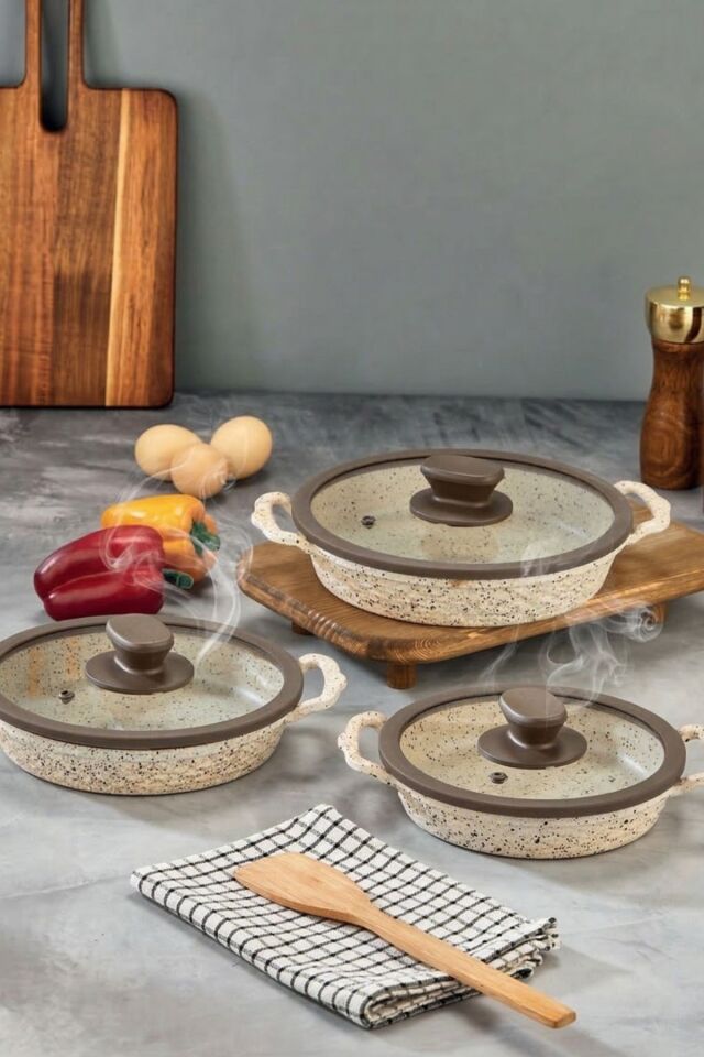 TAVA SET DÖKÜM 20/24/28CM KREM
