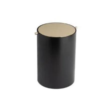 ÇÖP KOVASI LÜX DÖNER KAPAK 3LT SİYAH+ALTIN KAPAK