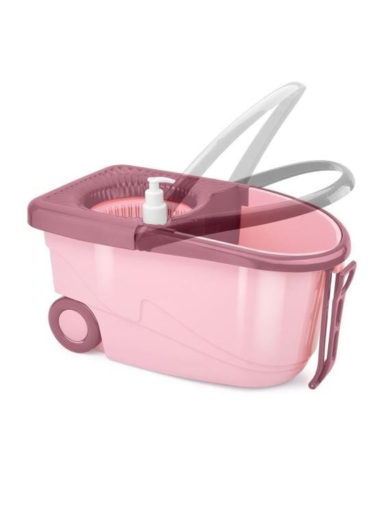 TEMİZLEME SETİ DÖNER PASPAS TEKERLEKLİ TRENDY PEMB