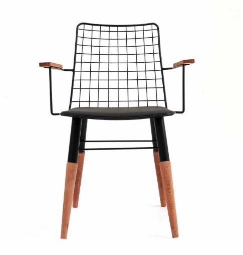 SANDALYE KOLLU AHŞAP AYAK ''NEHİR''