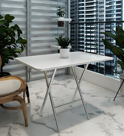 MASA BALKON KATLANABİLİR 60x90CM BEYAZ