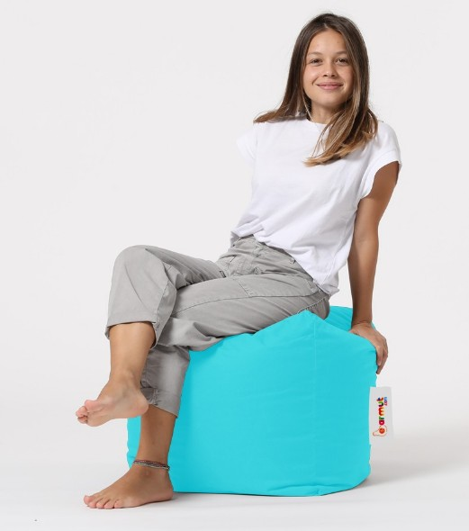 KARE PUF 45X45 TURKUAZ