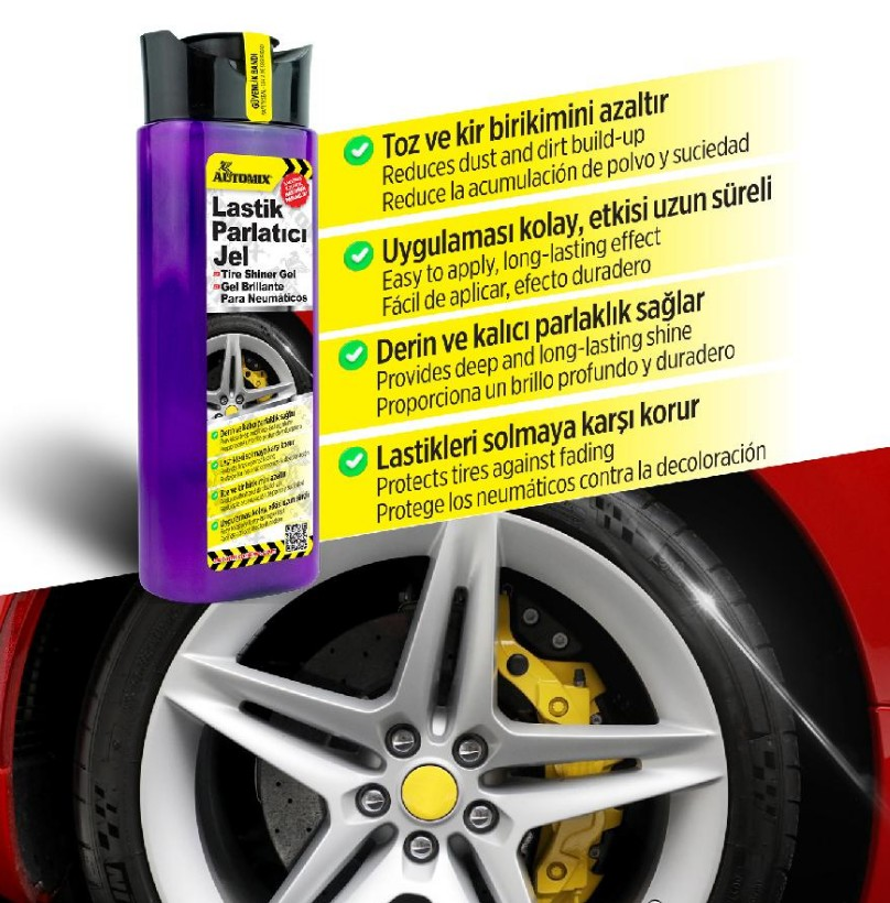 AUTOMİX LASTİK PARLATICI JEL 425 ML