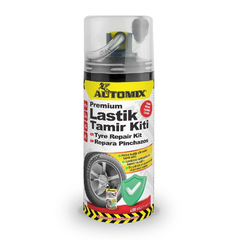 AUTOMİX PREMİUM LASTİK TAMİR SPREYİ 400 ML