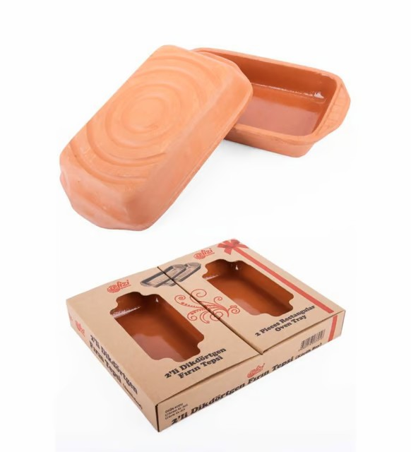 TEPSİ FIRIN DİKDÖRTGEN 2Lİ SIRLI