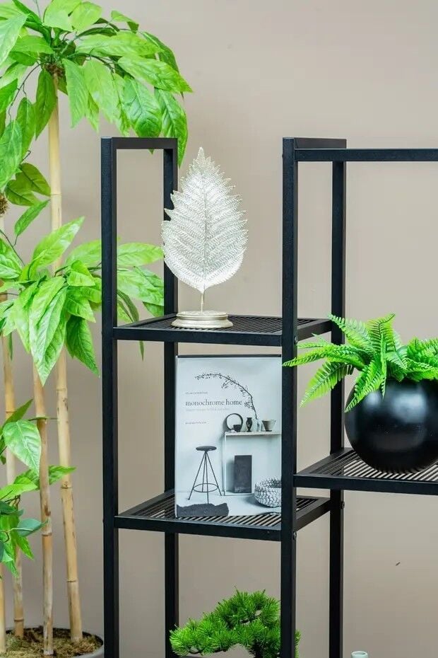 RAF YAŞAM ÜNİTESİ 12 RAFLI METAL SİYAH 98x164x30CM