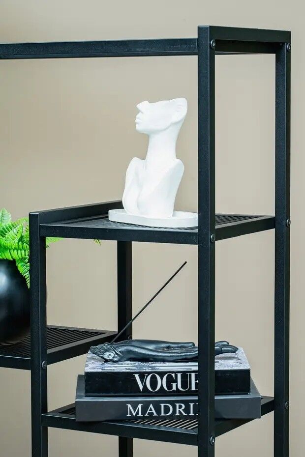 RAF YAŞAM ÜNİTESİ 12 RAFLI METAL SİYAH 98x164x30CM