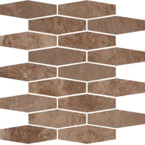 OUTLET/33X33 SPECTRA BROWN POL ELONGATED HEXA MOSC