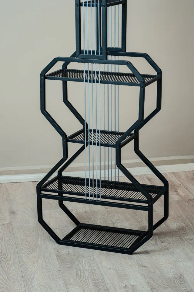 RAF METAL GİTAR ÜNİTE SİYAH 29x169x39CM