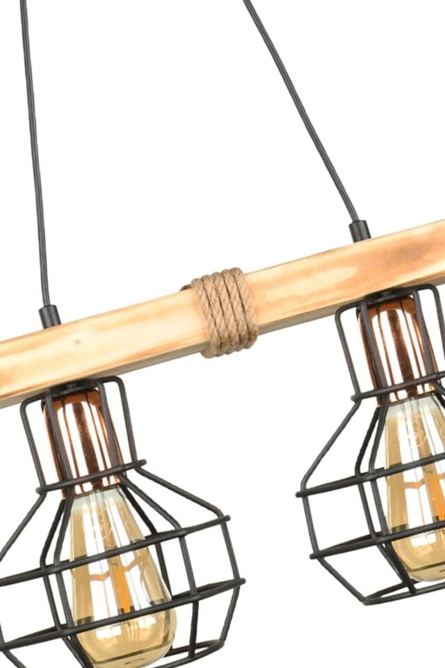 AVİZE AHŞAP LUMENİA 2Lİ 40X80CM