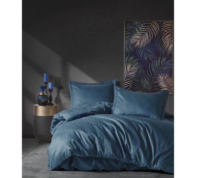 NET*NEVRESİM TAKIMI SATEN ELEGANT STRIPE ÇİFT KİŞİ