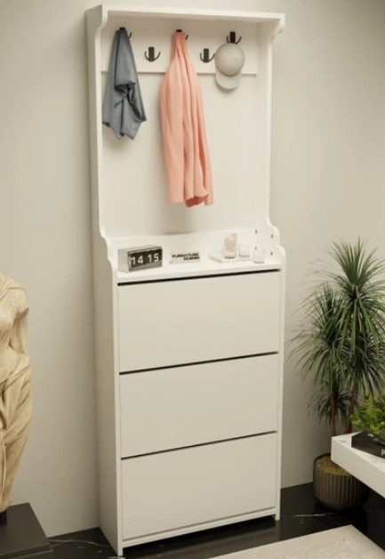 AYAKKABILIK DÜŞER KPK.3 KATLI ASKILIK MODUS BEYAZ