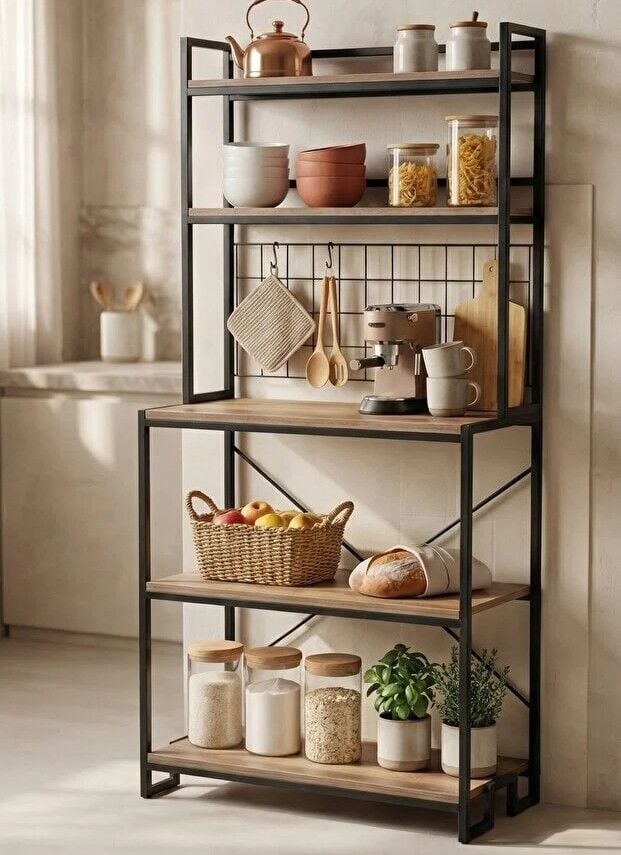 KAHVE KÖŞESİ 5 RAFLI ÇAM 75x190x35CM