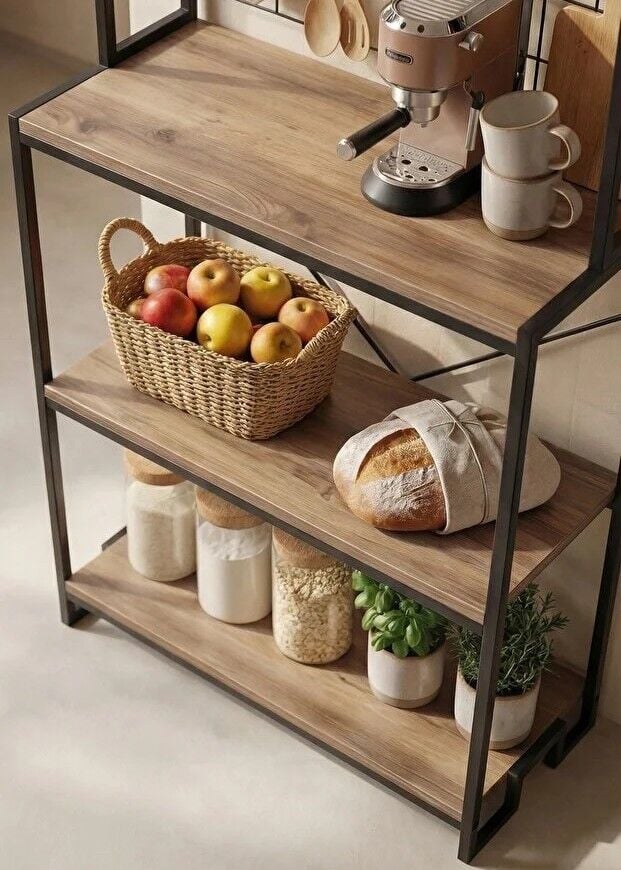 KAHVE KÖŞESİ 5 RAFLI ÇAM 75x190x35CM