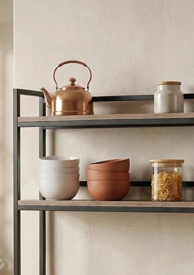 KAHVE KÖŞESİ 5 RAFLI ÇAM 75x190x35CM