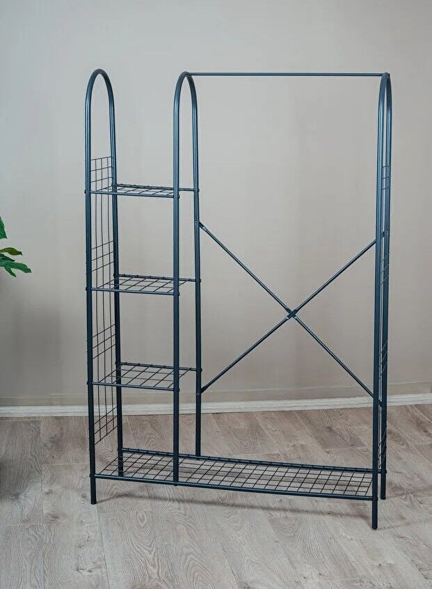 ASKILIK 5 RAFLI SİYAH 105x163x32CM