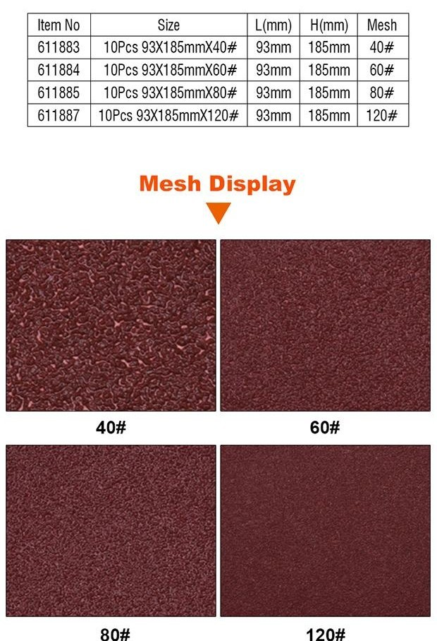 CIRT ZIMPARA 93X185MM 10LU GR40 PK/10AD