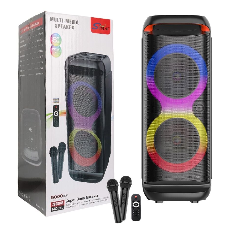 HOPARLÖR PRO KARAOKE TİPİ KABLOSUZ  MİKROFONLU