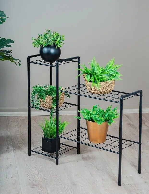 SAKSILIK GARDEN 5 METAL 5 RAFLI SİYAH 94x90x30CM