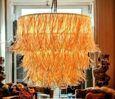 AVİZE BOHEM 3 KATLI RAFYA Y:40 Ç:30