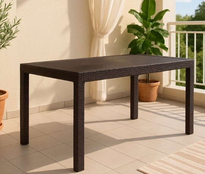 NET*/MASA DİKD.  RATTAN PLASTİK OLYMPİA KAHVE