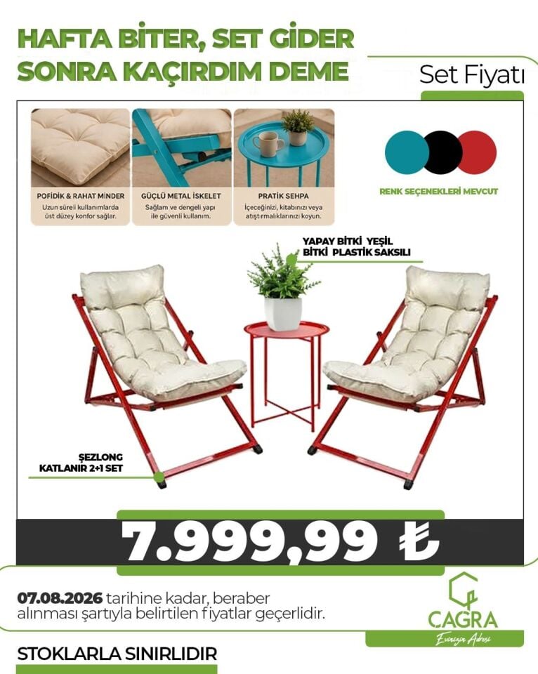 NET*/ŞEZLONG SETİ