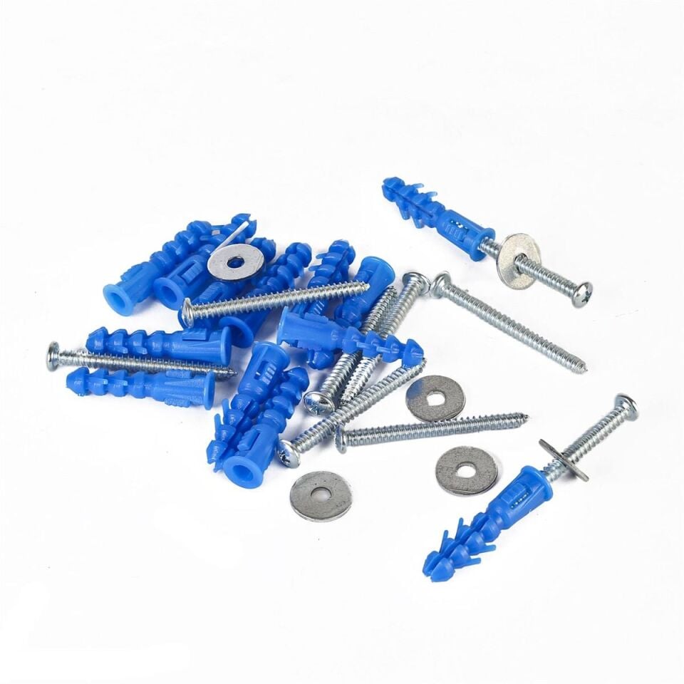 DÜBEL PLASTİK MAVİ 10MM + VİDALI 20AD/PK