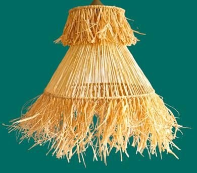 AVİZE BOHEM KONİ ŞERİT DESENLİ RAFYA Y:45 Ç:30