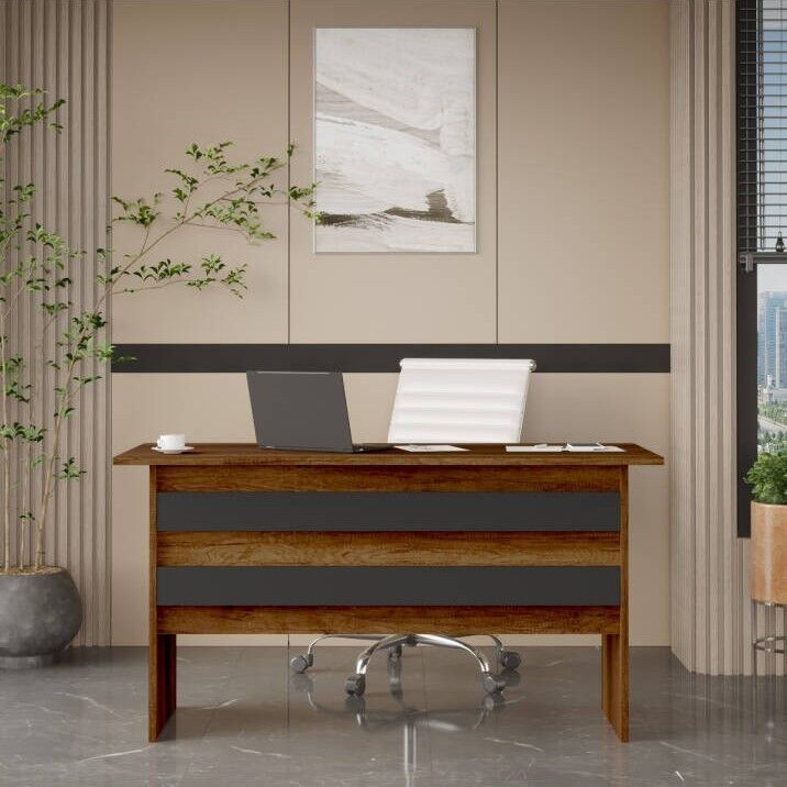 OFİS MASASI 1400x600x738MM BAROK/ANTRASİT