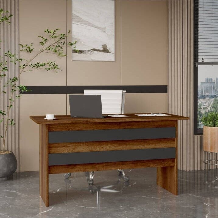OFİS MASASI 1400x600x738MM BAROK/ANTRASİT