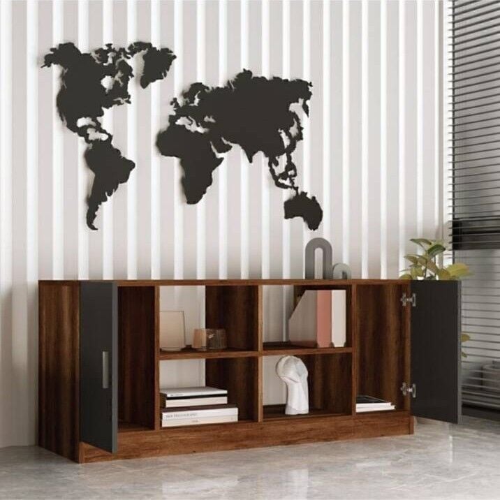 OFİS KİTAPLIK KAPAKLI 1398x463x618MM BAROK/ANT