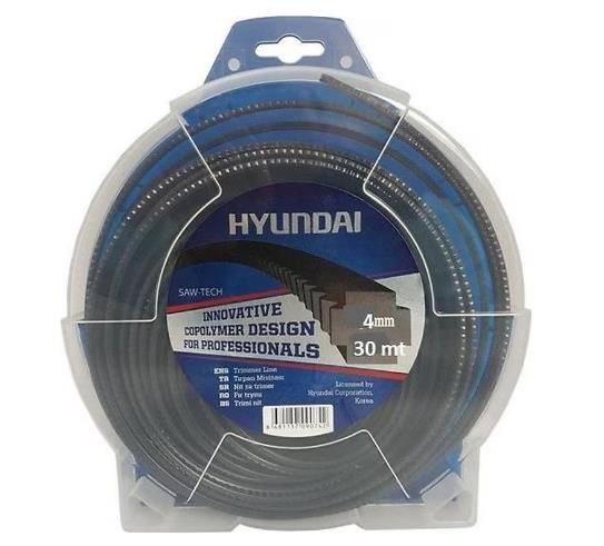 HYUNDAI MİSİNA DİŞLİ-TIRTIKLI 4MM SİYAH 30MT