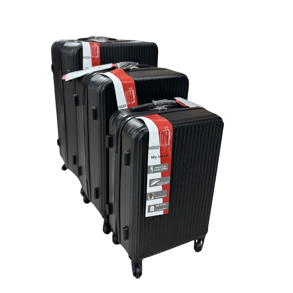 VALİZ 3LÜ SET ÇİZGİLİ