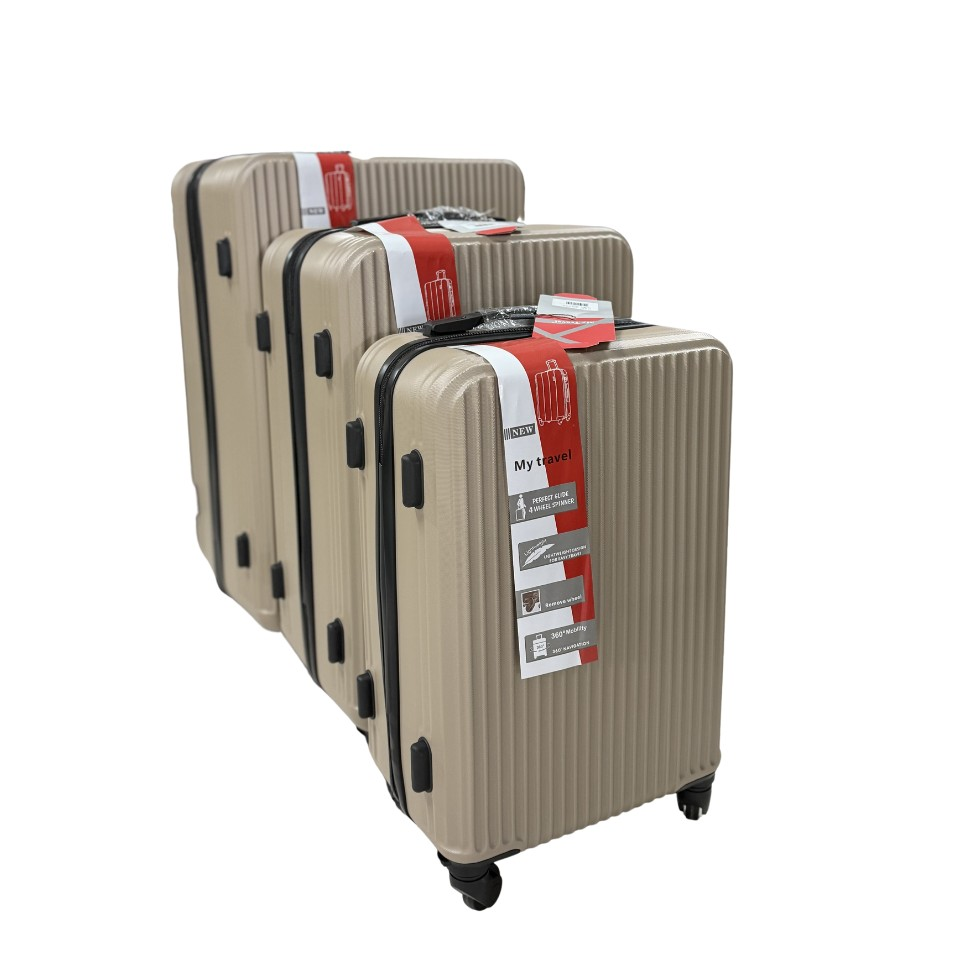 VALİZ 3LÜ SET ÇİZGİLİ