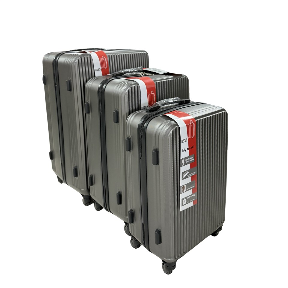 VALİZ 3LÜ SET ÇİZGİLİ