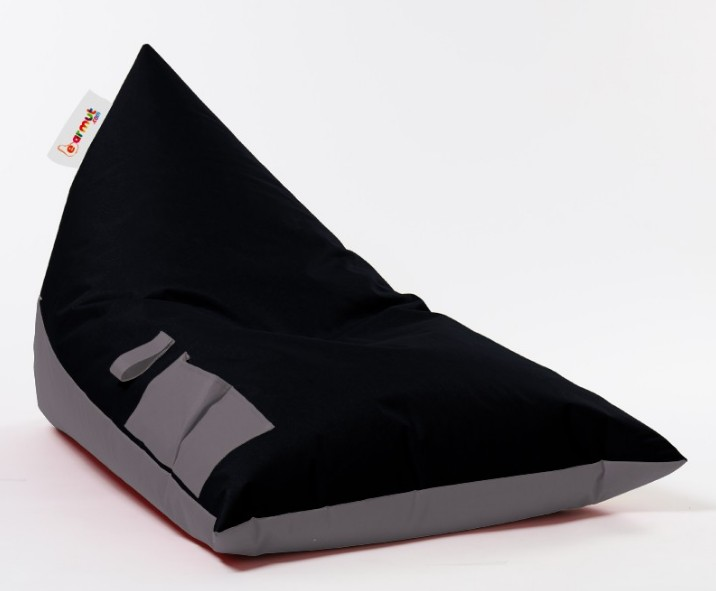 YATAK PUF PİRAMİT ÇİFT RENK SİYAH/FÜME