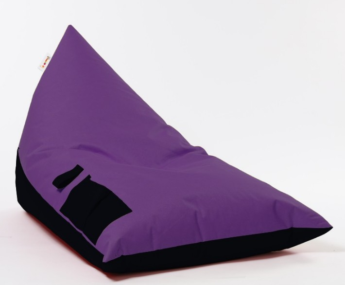 YATAK PUF PİRAMİT ÇİFT RENK SİYAH/MOR