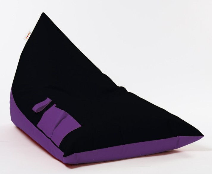 YATAK PUF PİRAMİT ÇİFT RENK SİYAH/MOR