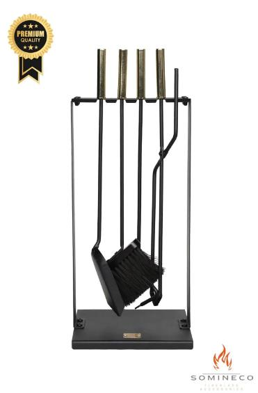 MAŞA TAKIMI ŞÖMİNE 5 PRÇ GOLD STANDLI