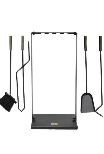 MAŞA TAKIMI ŞÖMİNE 5 PRÇ GOLD STANDLI