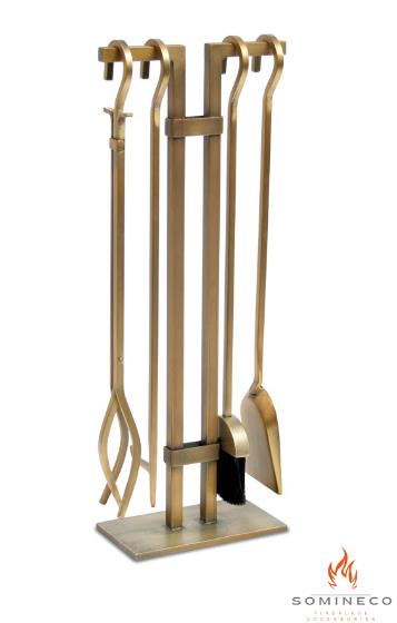 MAŞA TAKIMI ŞÖMİNE 5 PRÇ ANTİK GOLD