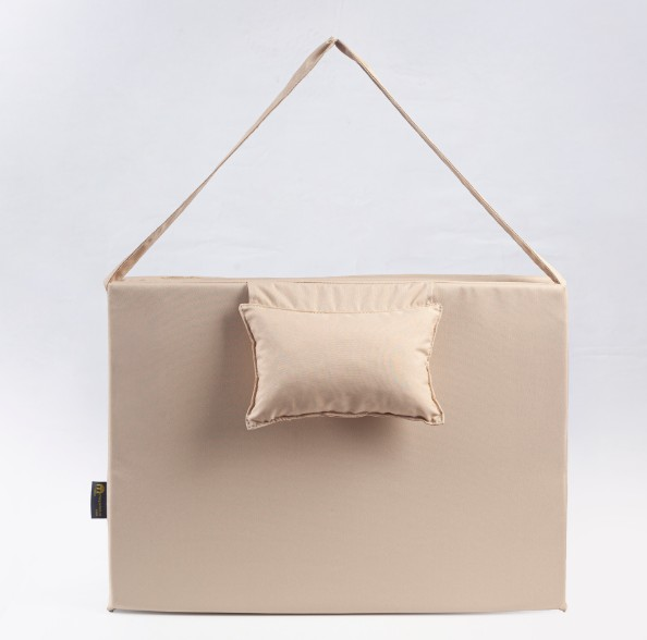 MİNDER ŞEZLONG KATLANIR ÇANTA & YASTIK KREM